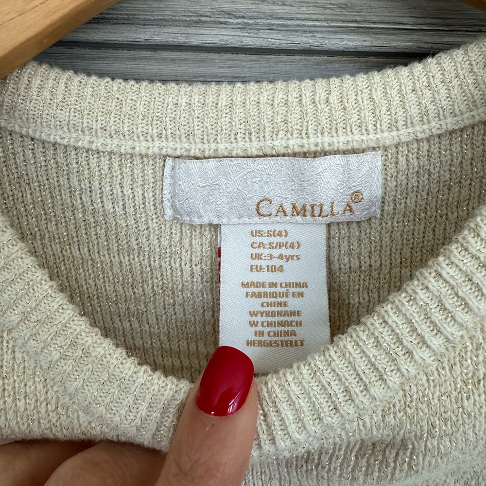 Camilla Cream Gold Dress - Picture 4 of 6